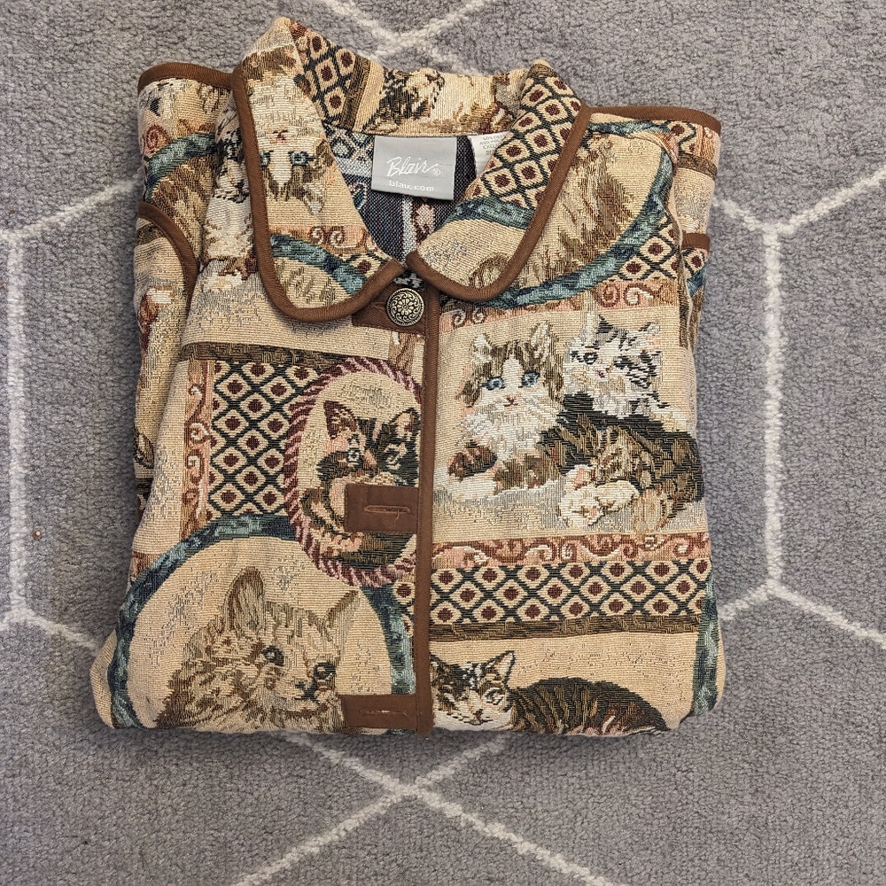 Blair Vintage Cat Patterned Coat